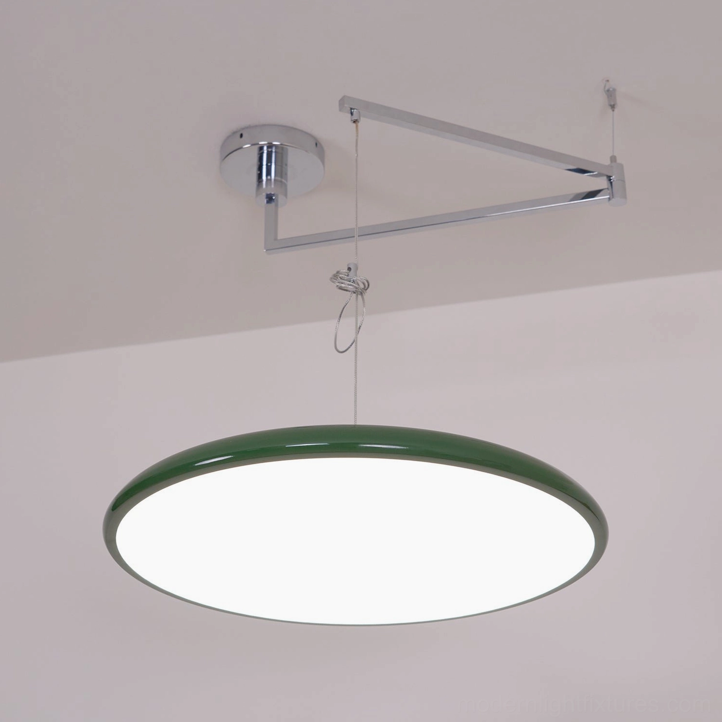 Beige Tizio pendant light with warm white 3000K in transitional interior design style