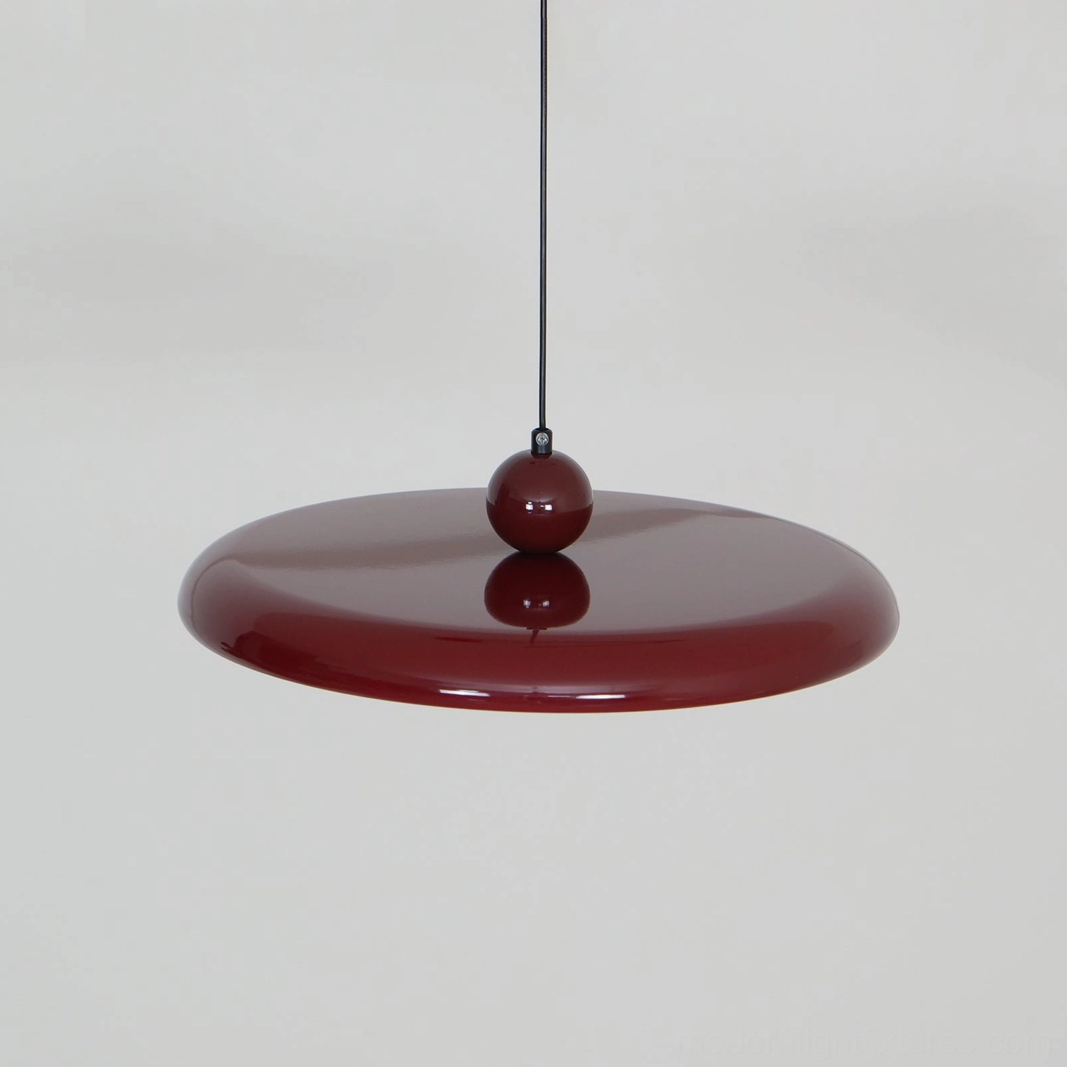 Installation detail of Tizio pendant lamp ceiling mount and electrical connection point
