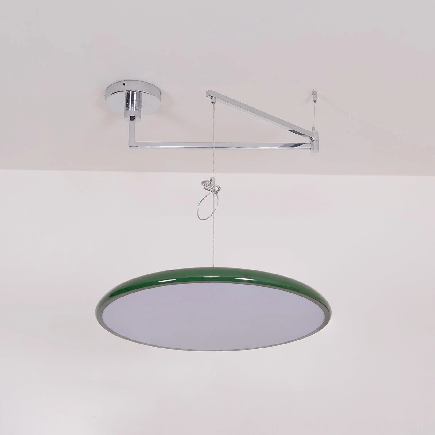 Tizio cantilever pendant light in eclectic interior mixed with vintage and modern pieces
