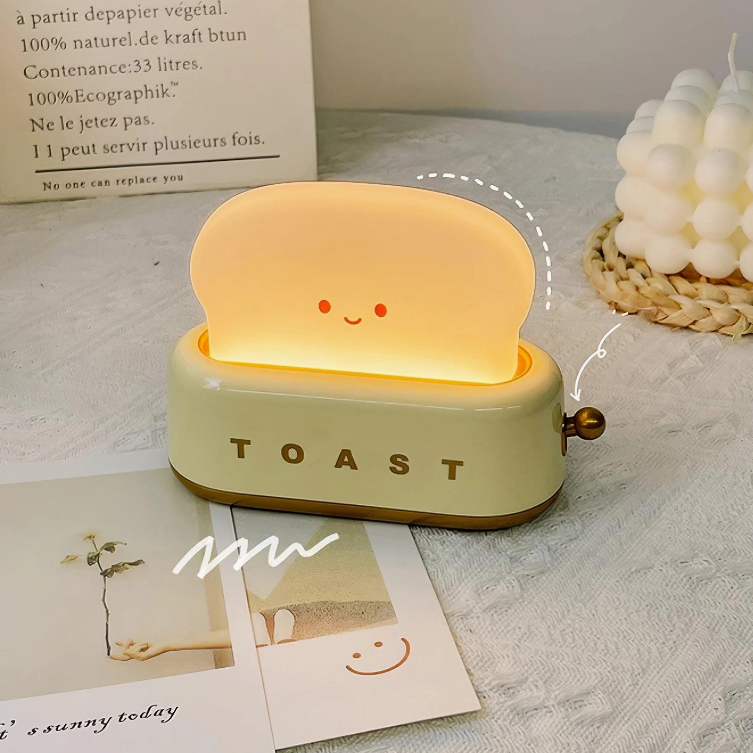 Mid-century modern inspired toaster table lamp complementing eclectic and bohemian interiors