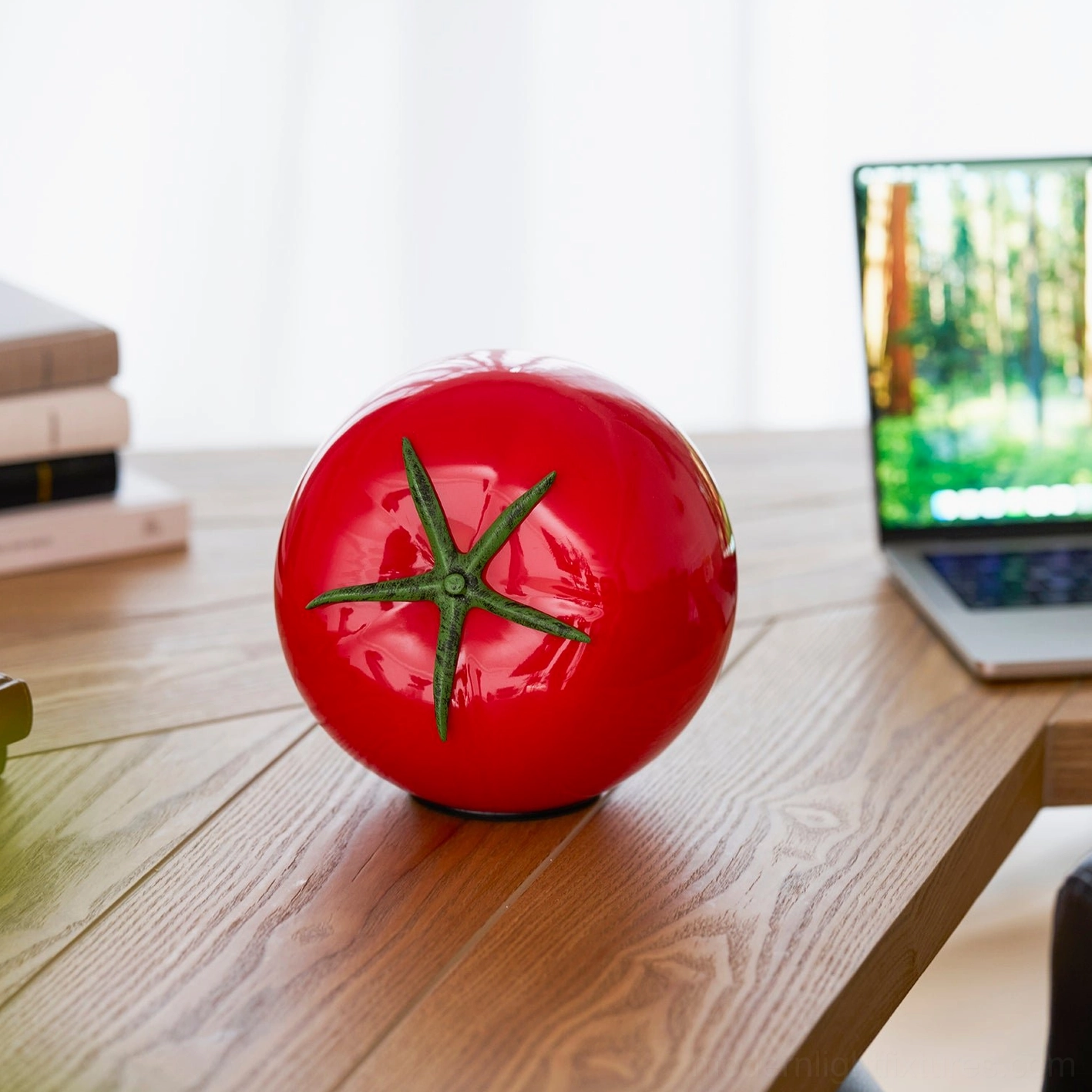 Modern tomato lamp in minimalist interior setting - Scandinavian contemporary design
