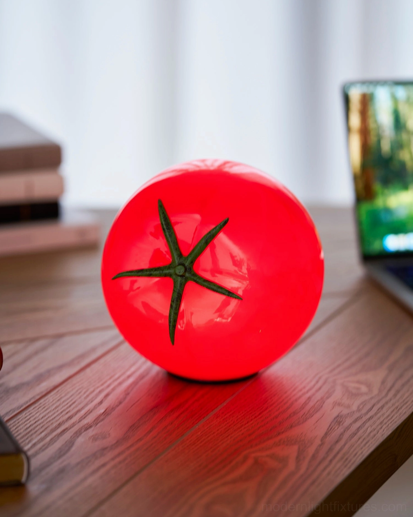 Tomato table lamp arrangement showing multiple colors for interior design inspiration