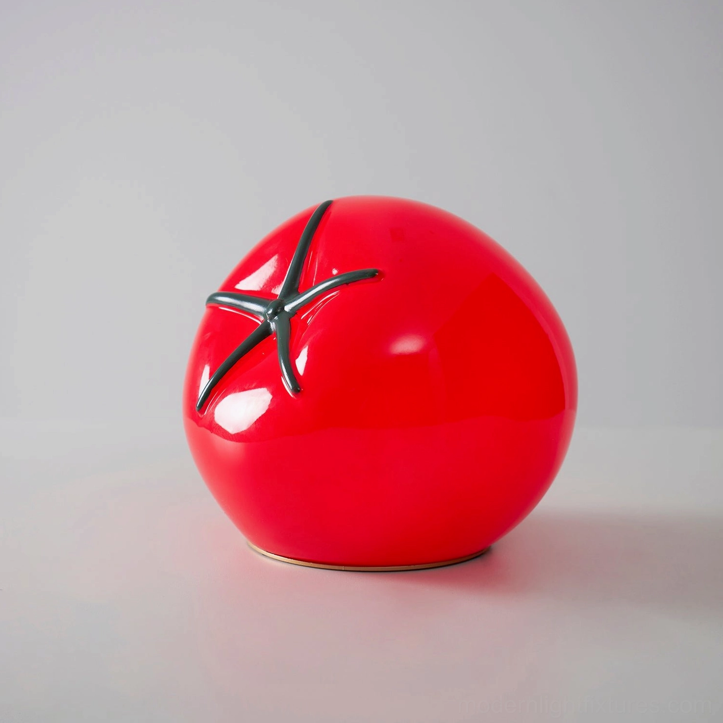 Tomato table lamp ambient glow warm lighting nighttime bedroom relaxation