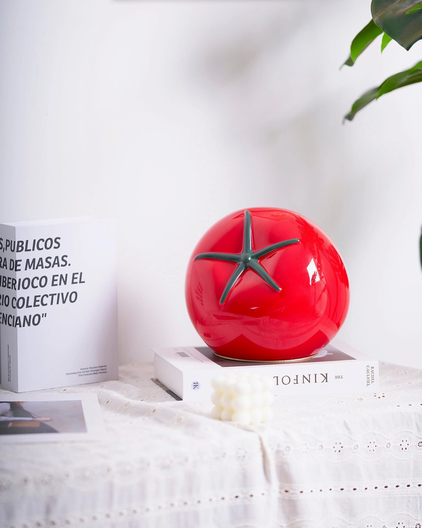 Tomato table lamp color theory vibrancy bold artistic statement lighting