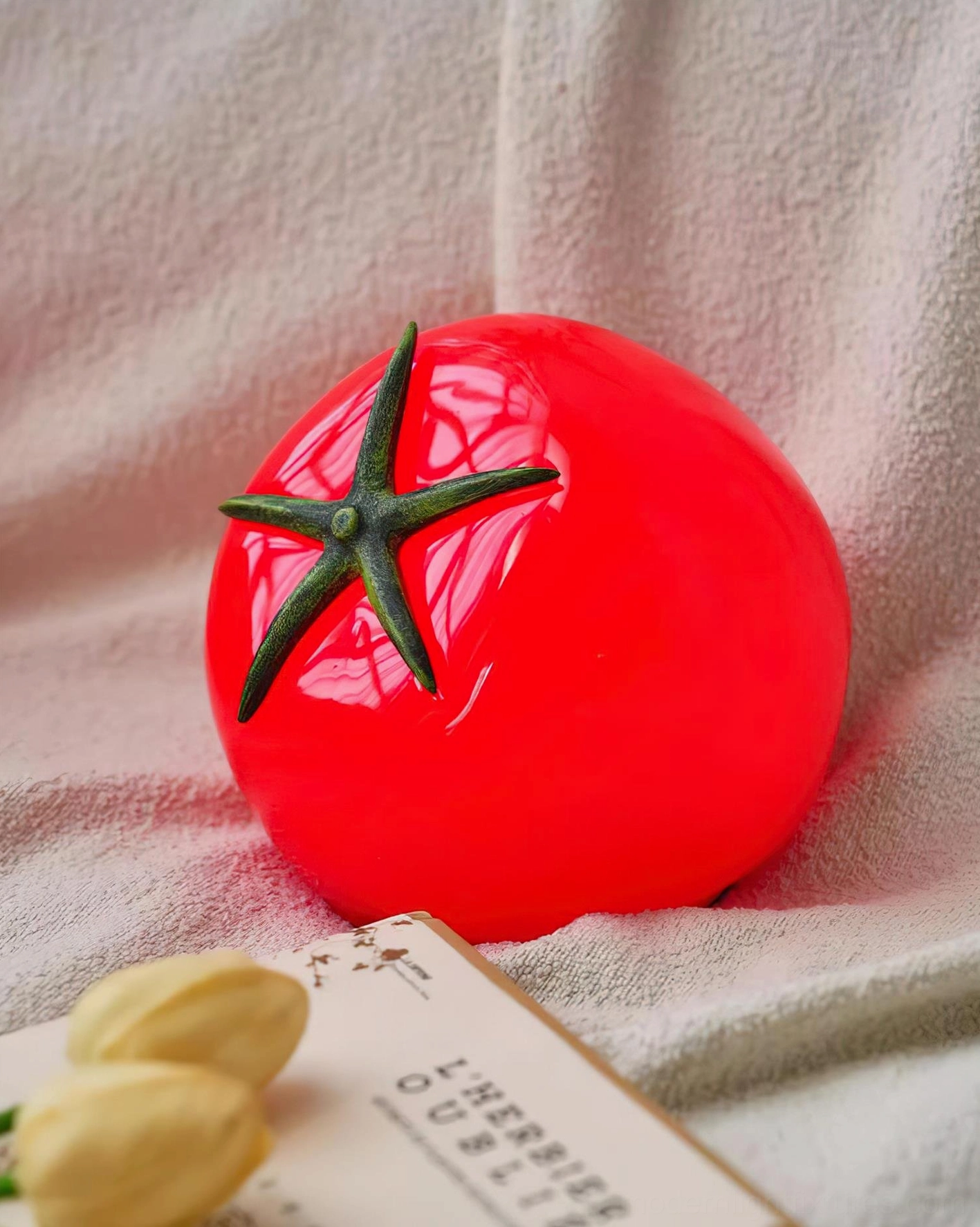 Tomato table lamp playful whimsical conversation starter home accent piece