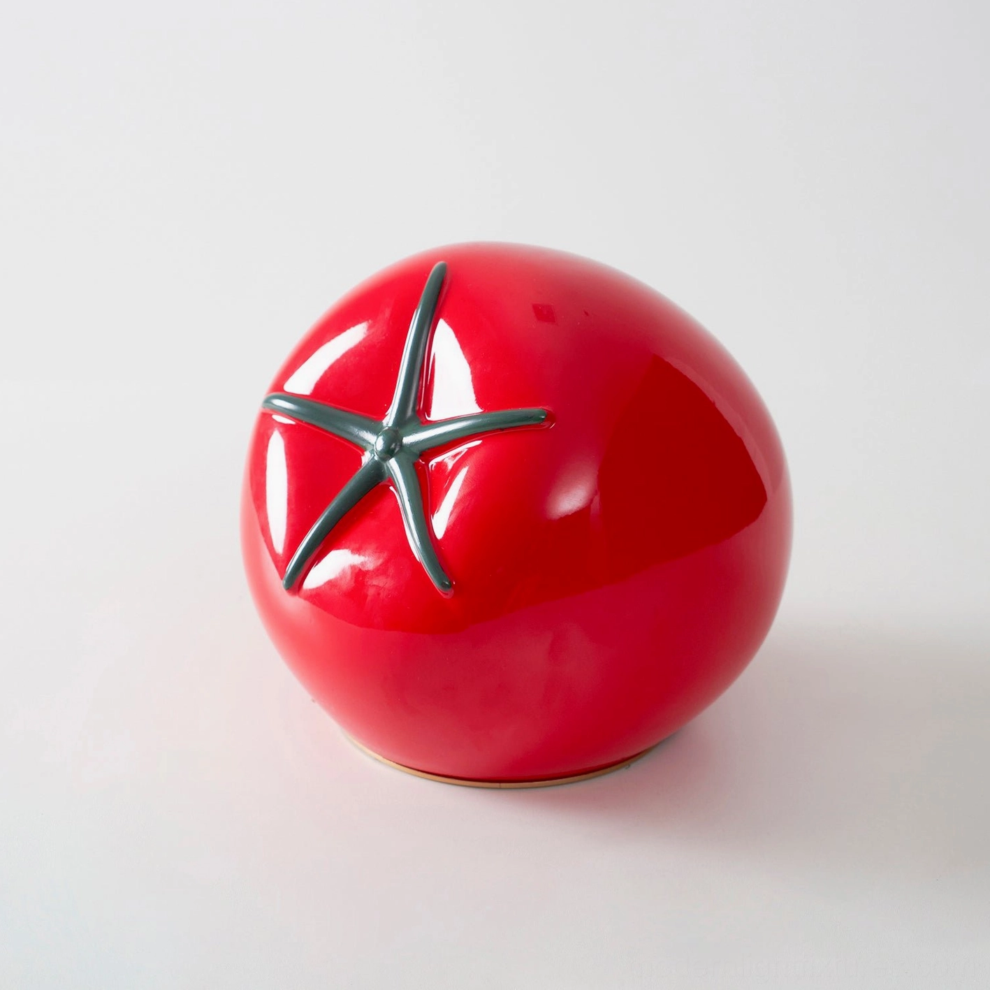 Tomato resin table lamp celebration of everyday objects as worthy design subjects