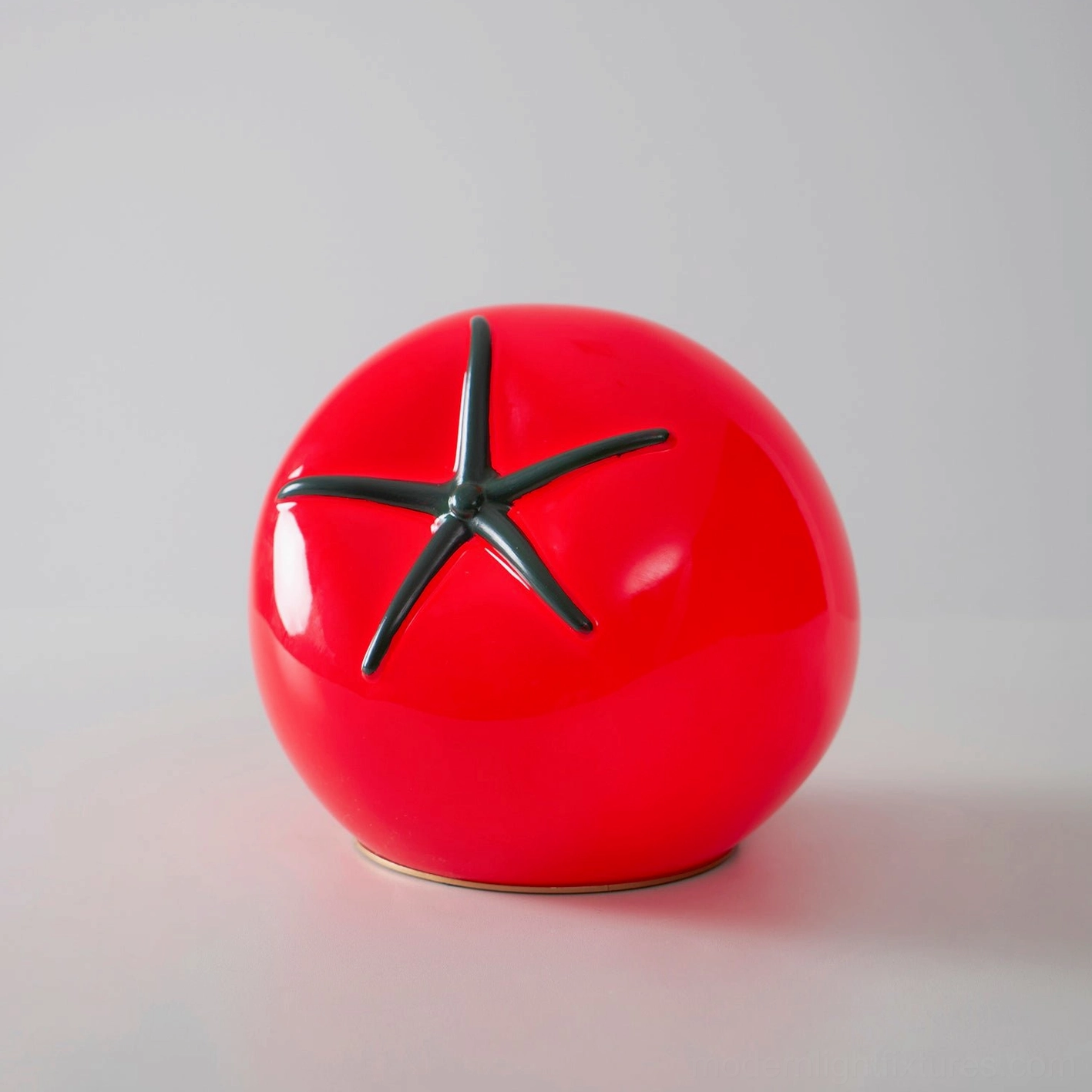 Tomato resin table lamp functional art intersection of craft and design