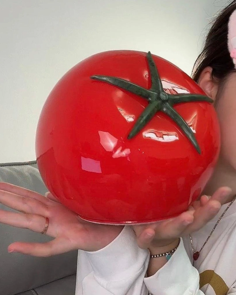 Tomato resin table lamp integrated LED technology 50000 hour lifespan lighting