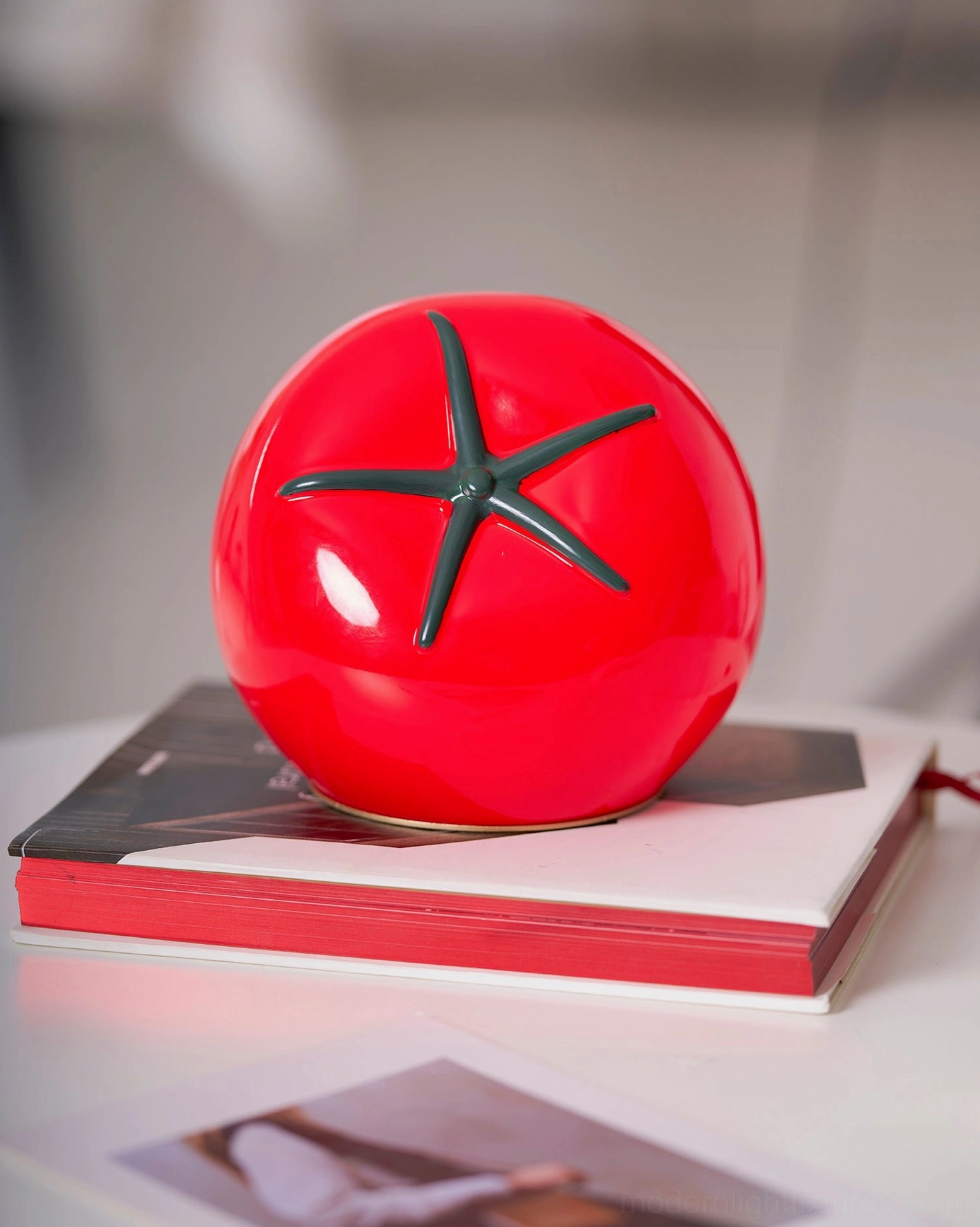 Tomato table lamp versatile placement options desk nightstand shelf lighting