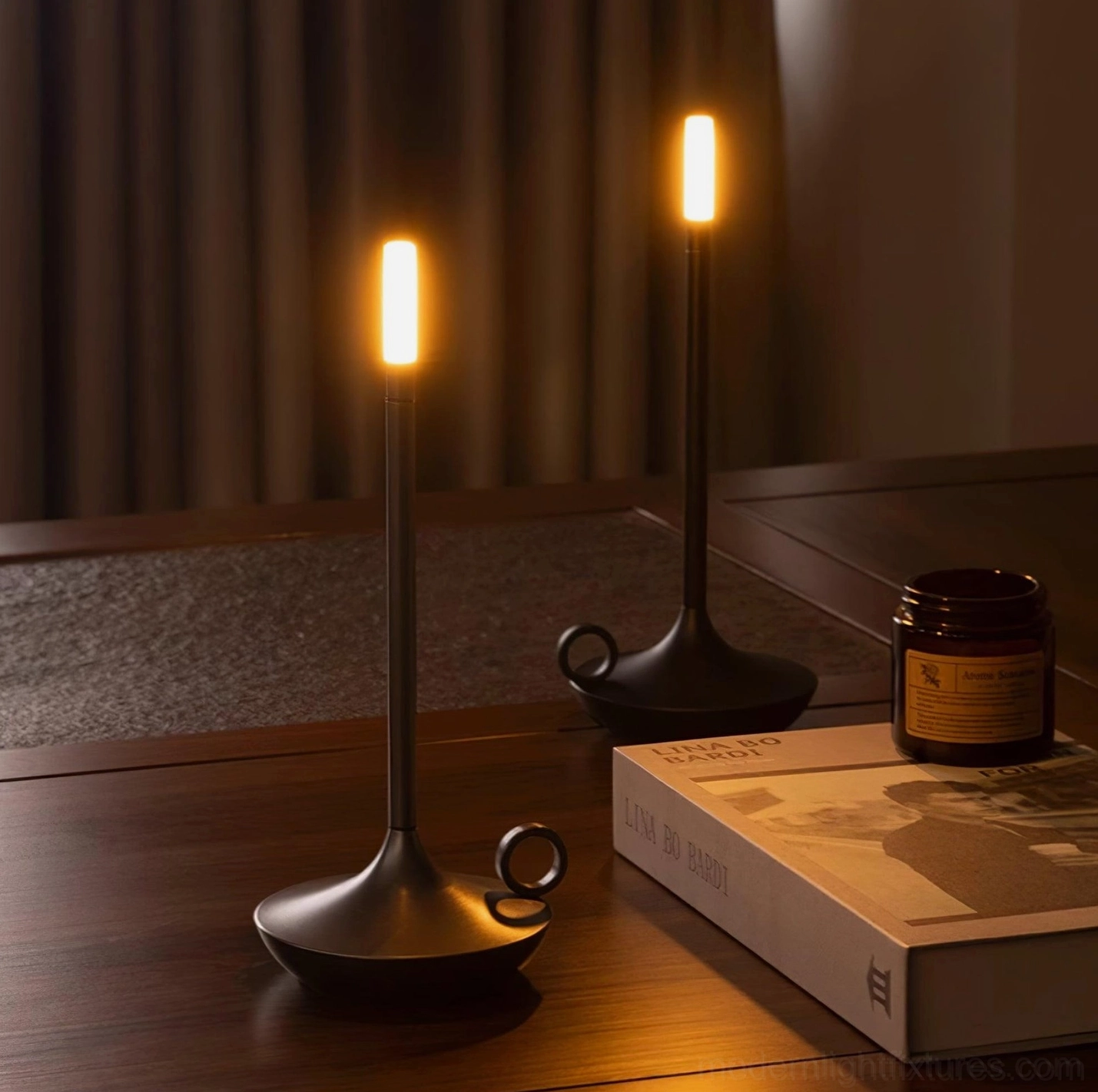 Modern touch switch LED candle table lamp with reliable everyday convenience and silent operation