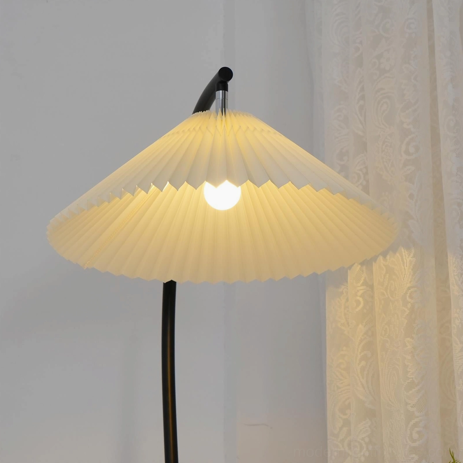 Tove floor lamp reading task lighting, adjustable arc focus beam positioning