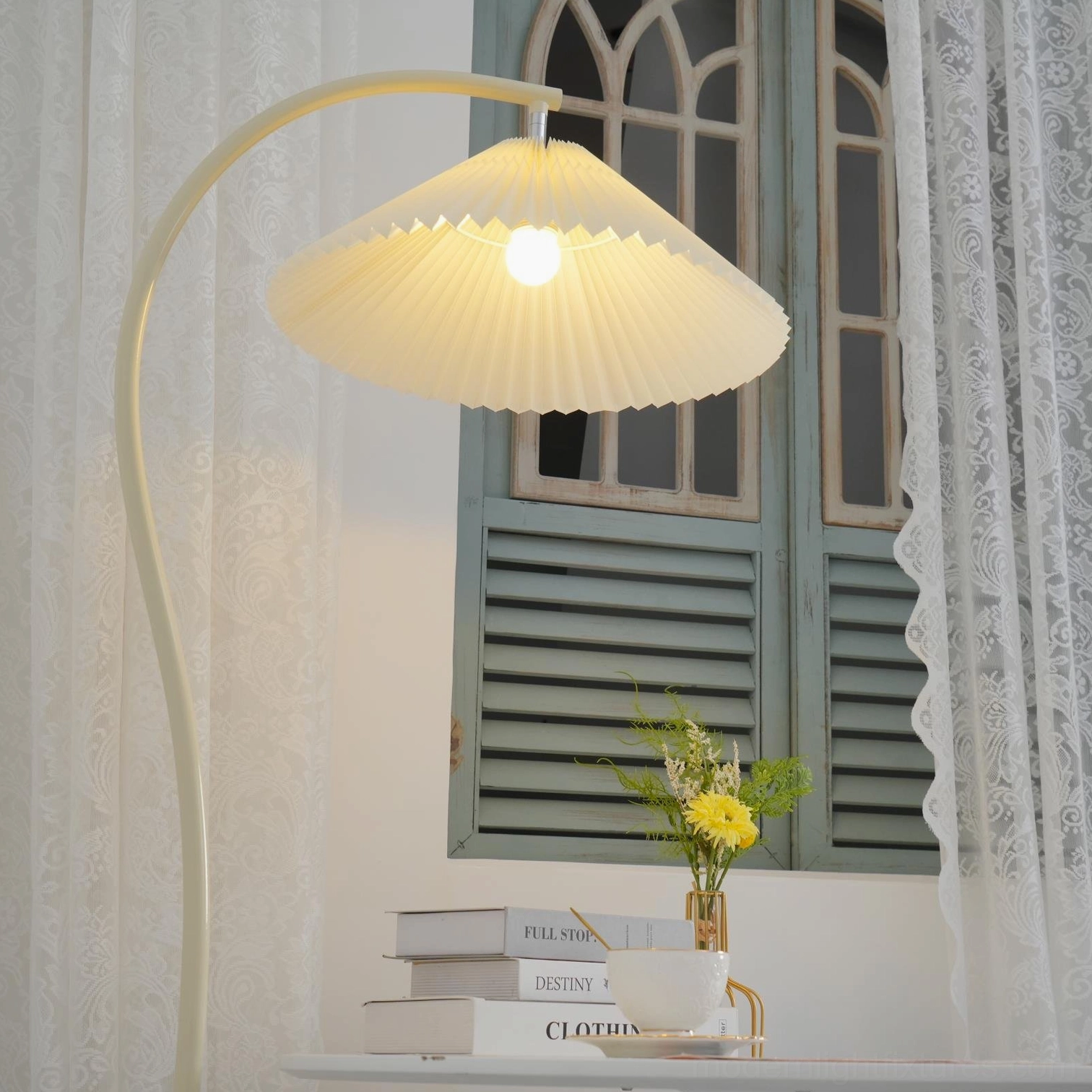 Tove floor lamp bedroom sanctuary, soothing ambient light relaxation corner