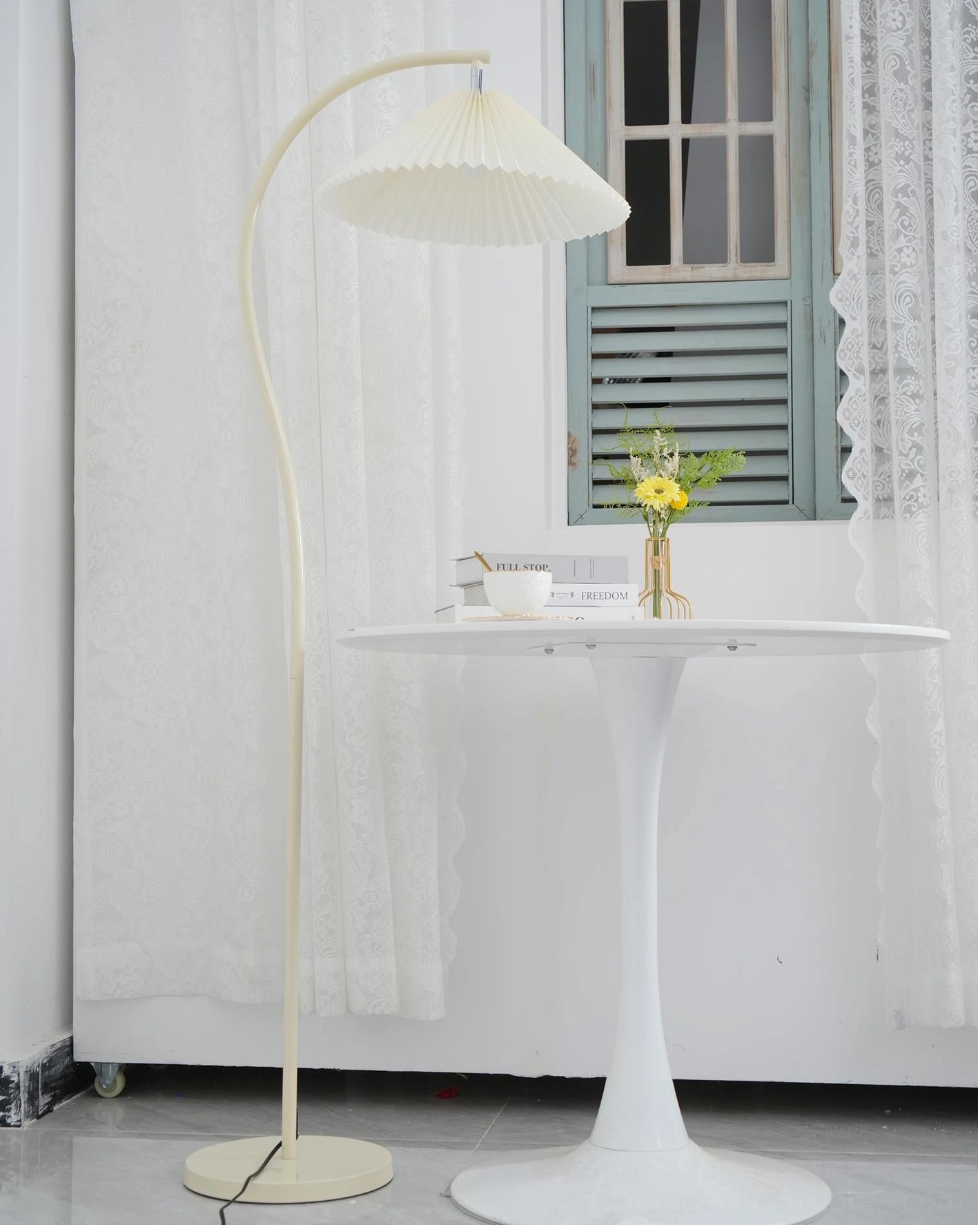 Tove floor lamp layered lighting design, multi-room home interior ambient solution