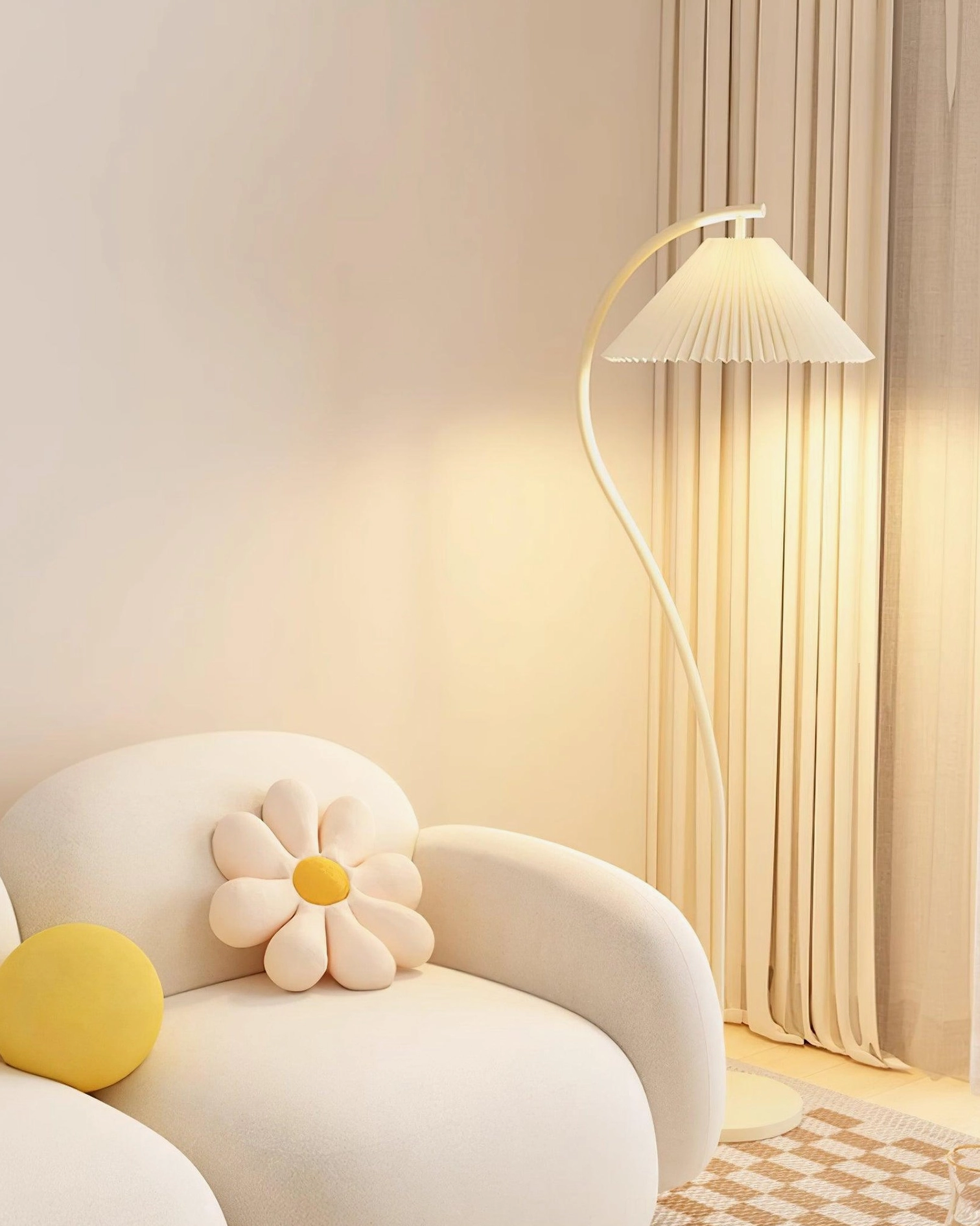 Tove pleated floor lamp multi-region certification, US UK EU AU plug options