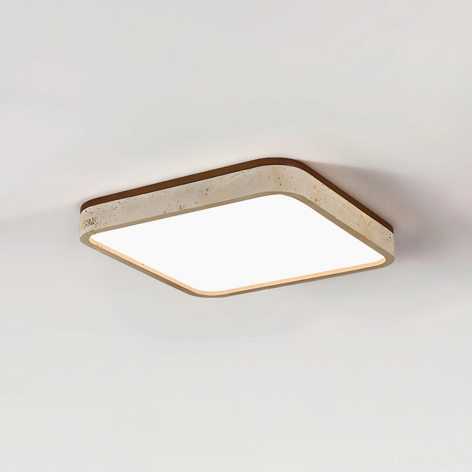 38cm medium travertine square ceiling light - kitchen bathroom hallway modern LED fixture
