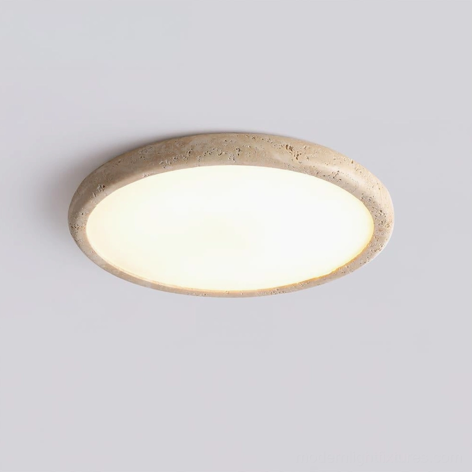 Kleine travertine flush mount ceiling light 58cm large size option