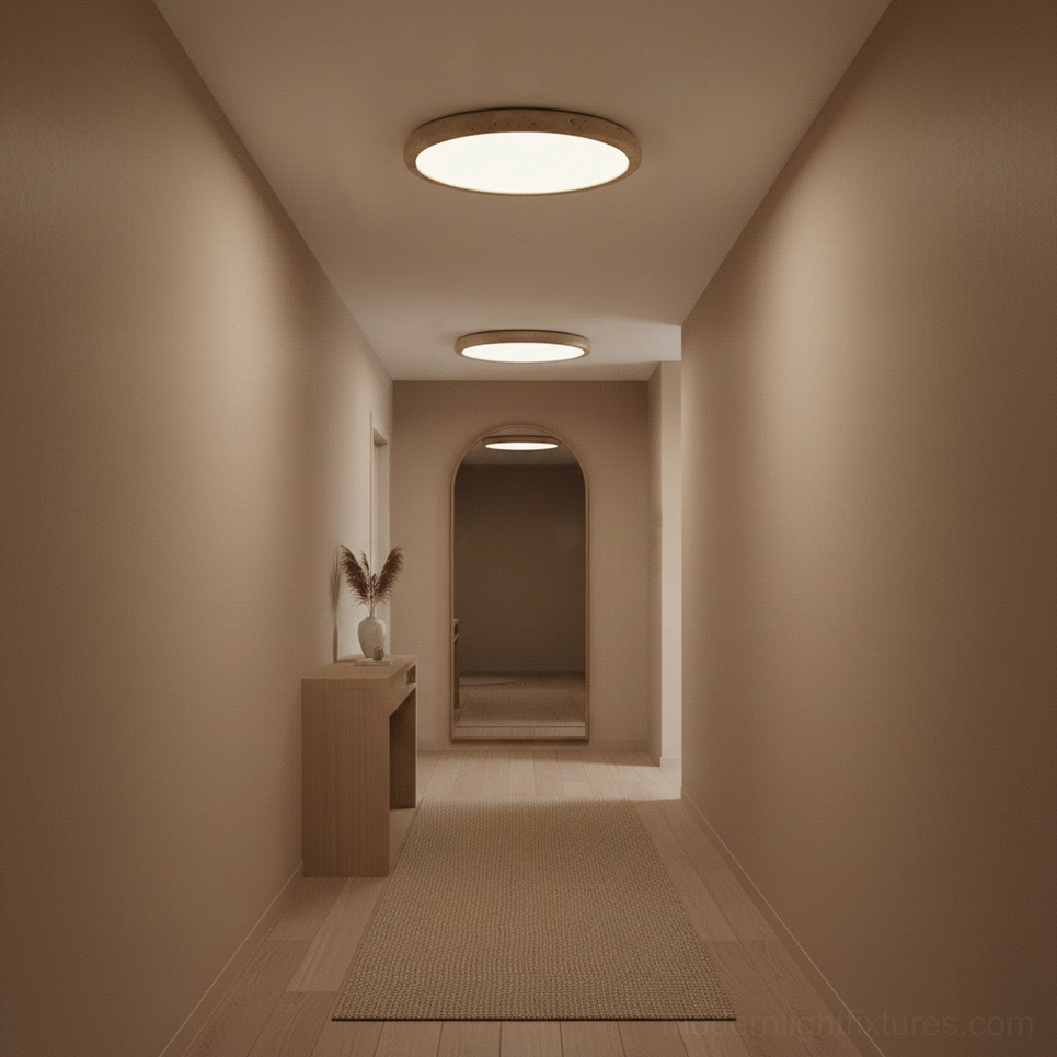 Kleine travertine ceiling light contemporary home interior lighting solution