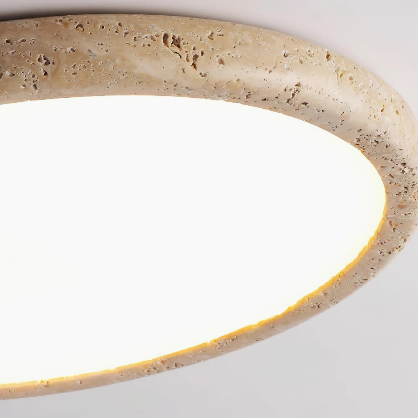 Modern travertine flush mount ceiling light luxury minimalist interior