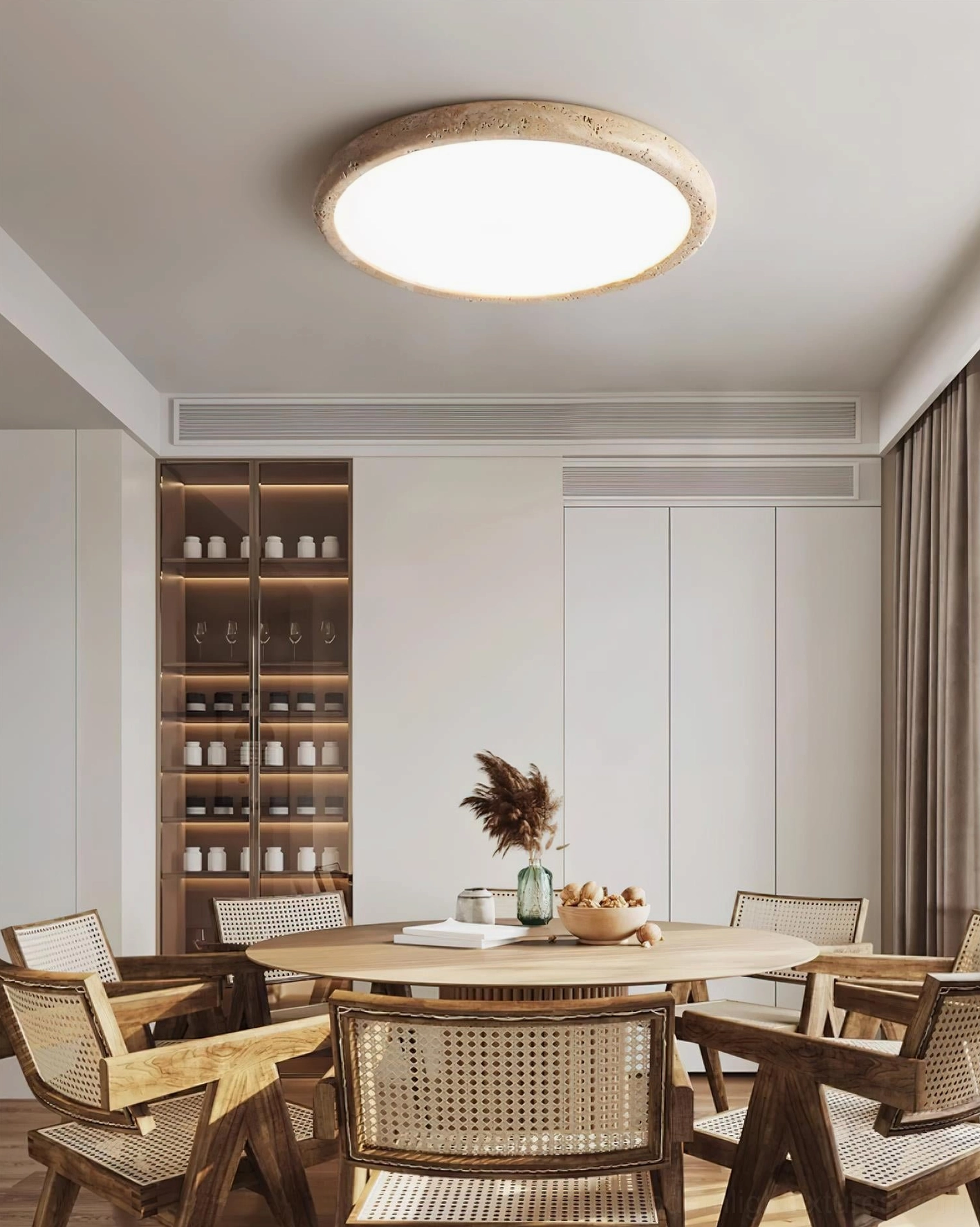 Kleine travertine ceiling light integrated LED technology efficient design