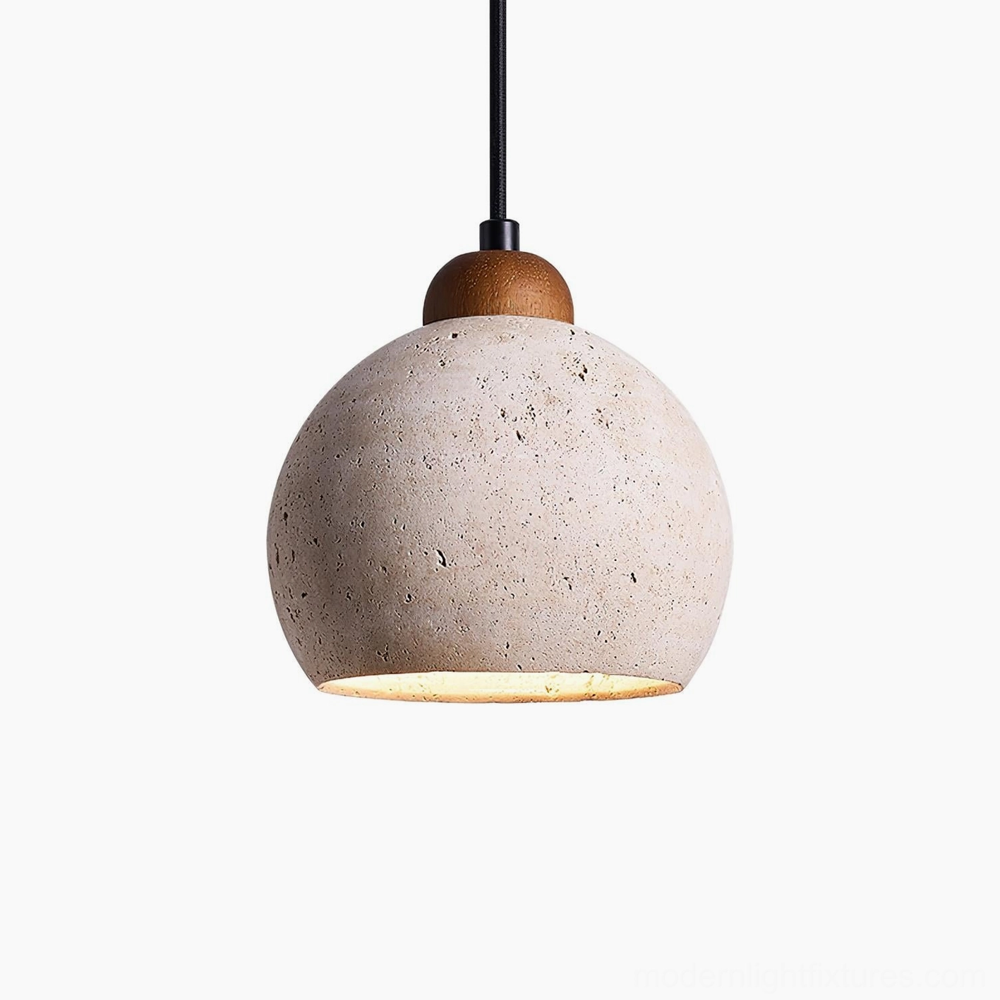 travertine dome pendant light interior design focal point statement piece