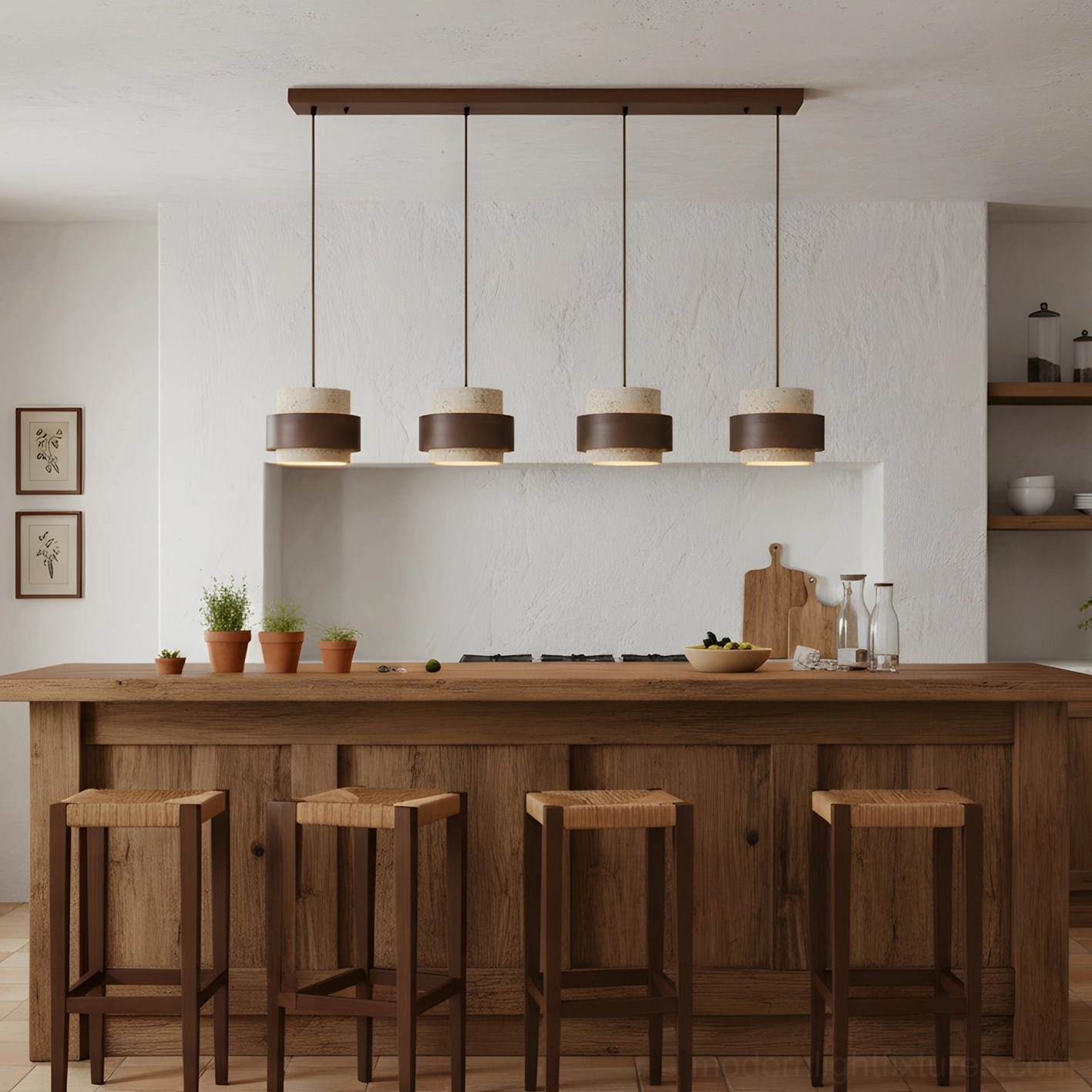 Travertine pendant lamp collection overview showing multiple configurations and color variations available