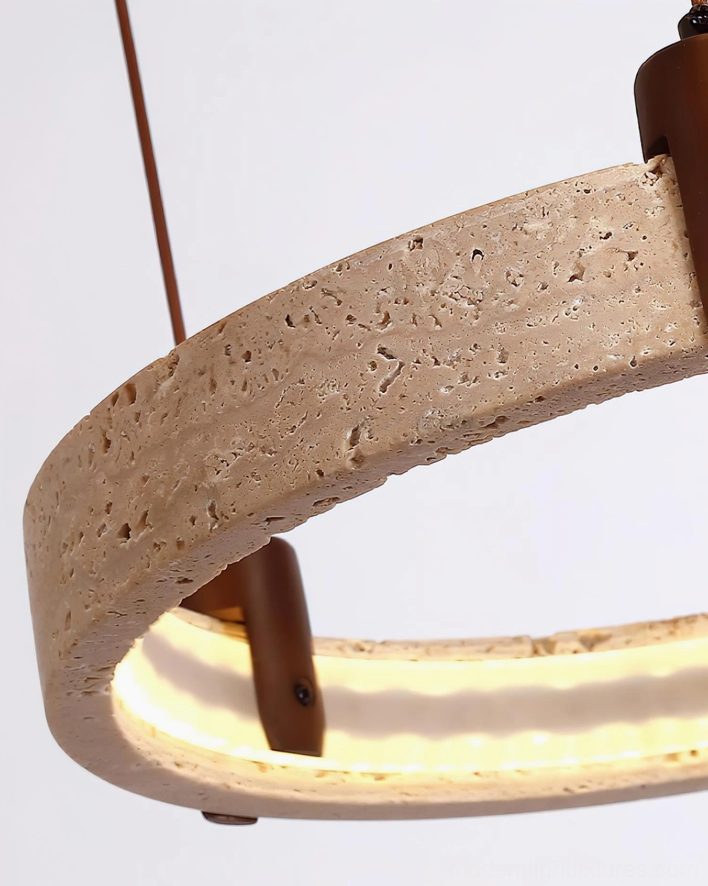 Eclora travertine ring pendant light luxury bathroom ambient lighting solution