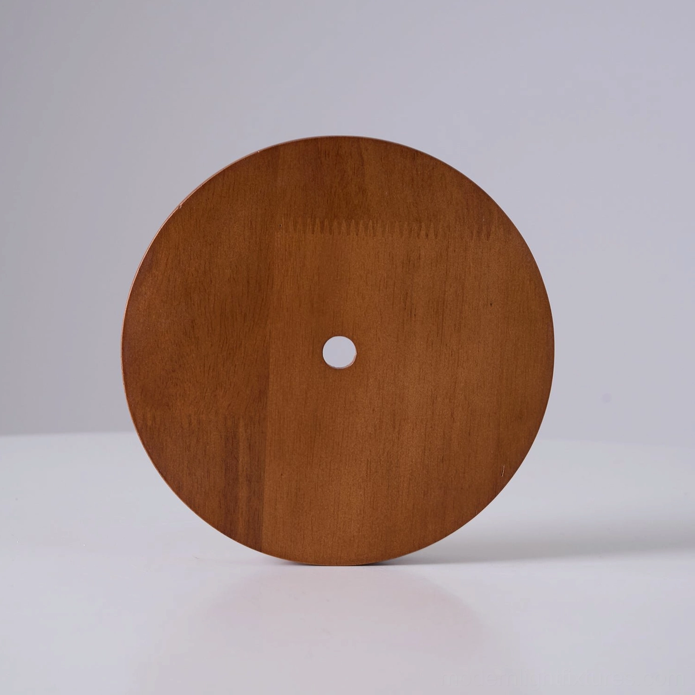 Tia travertine pendant light in dark walnut finish color option detail