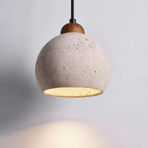 modern stone pendant lamp warm light diffusion interior lighting effect