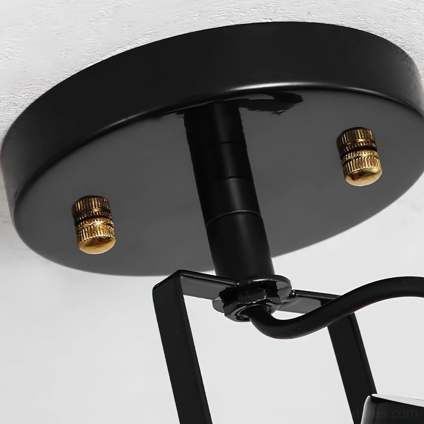 Triton Focus black and orange ceiling spotlight, complete fixture overview for modern home lighting