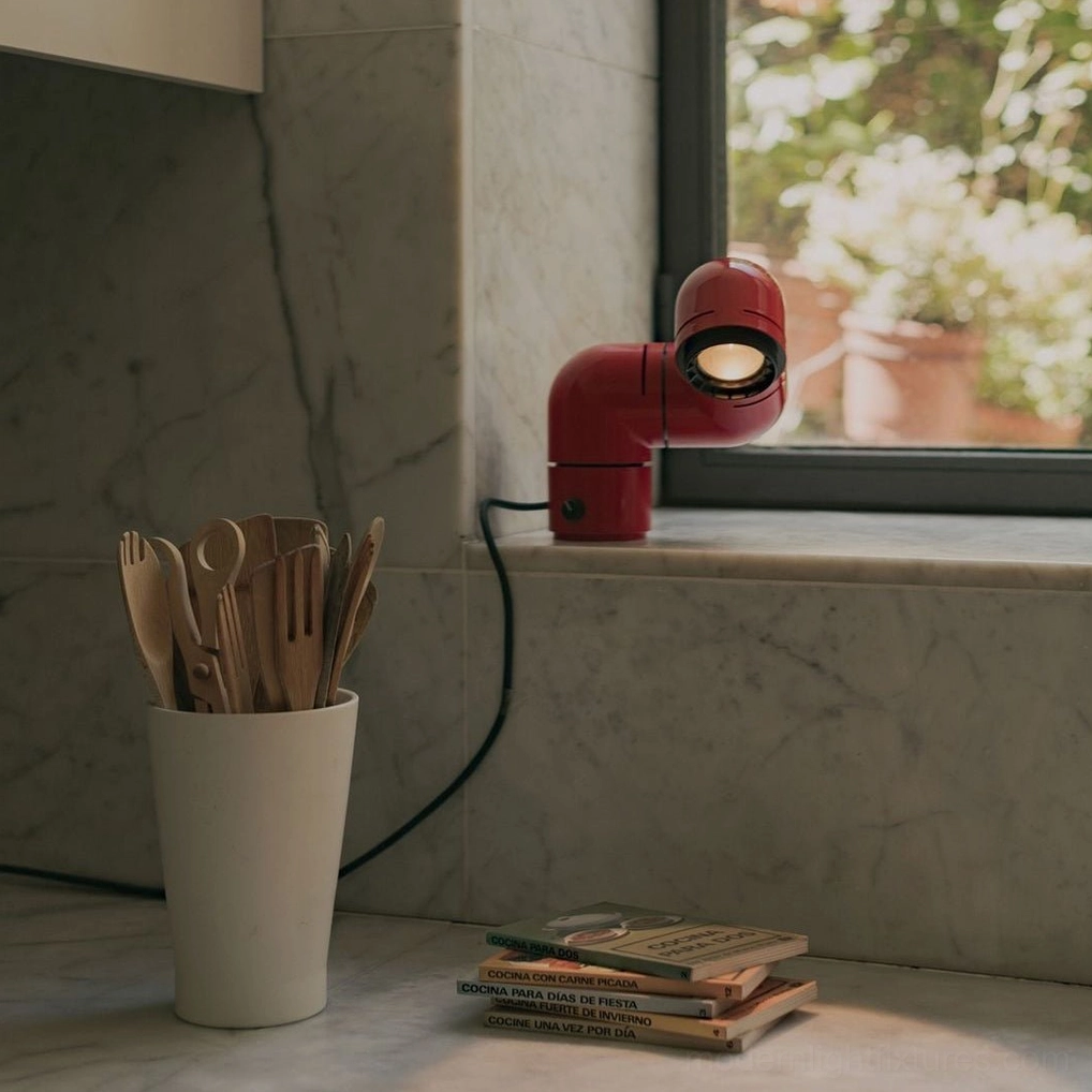 Tubular table lamp global power compatibility US UK EU AU plug options