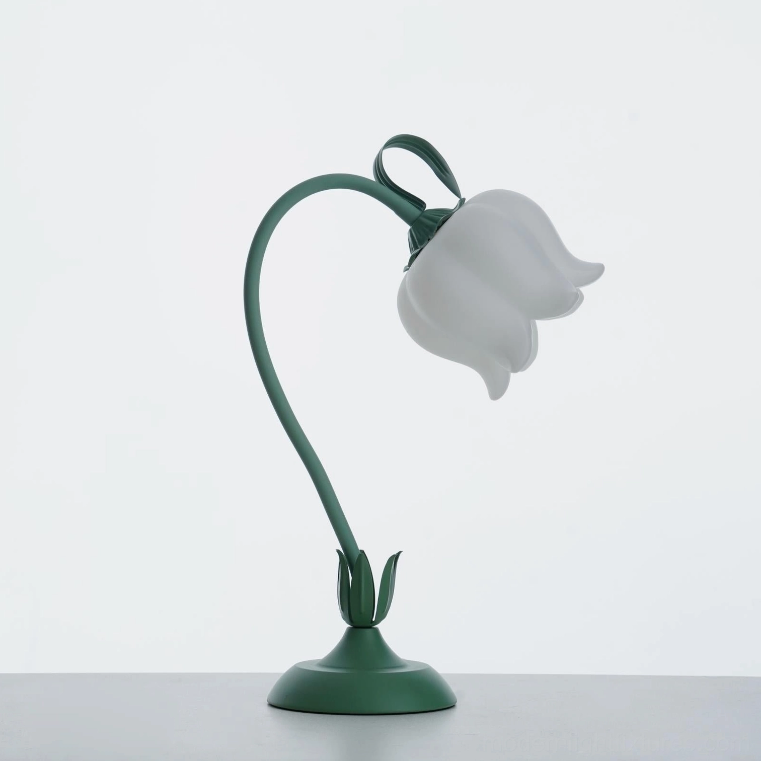 Modern twist tulip table lamp paired with contemporary home decor and minimalist furnishings