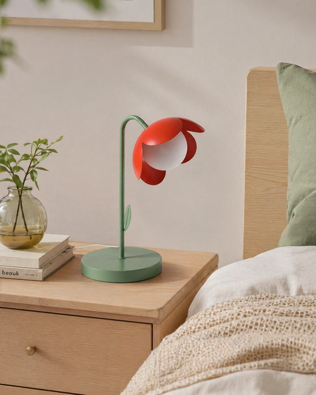 Tulira botanical table lamp product showcase - modern flower lamp with adjustable light diffusion