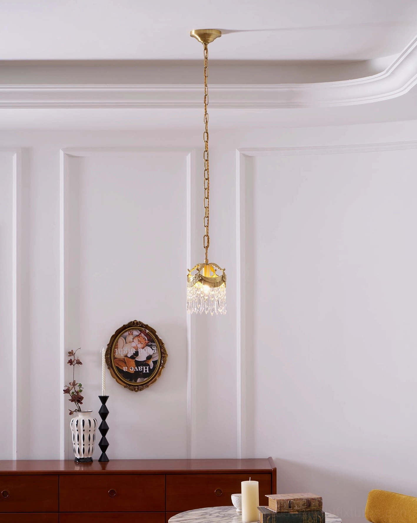 Vacarro pendant light - romantic European design aesthetic with vintage elements