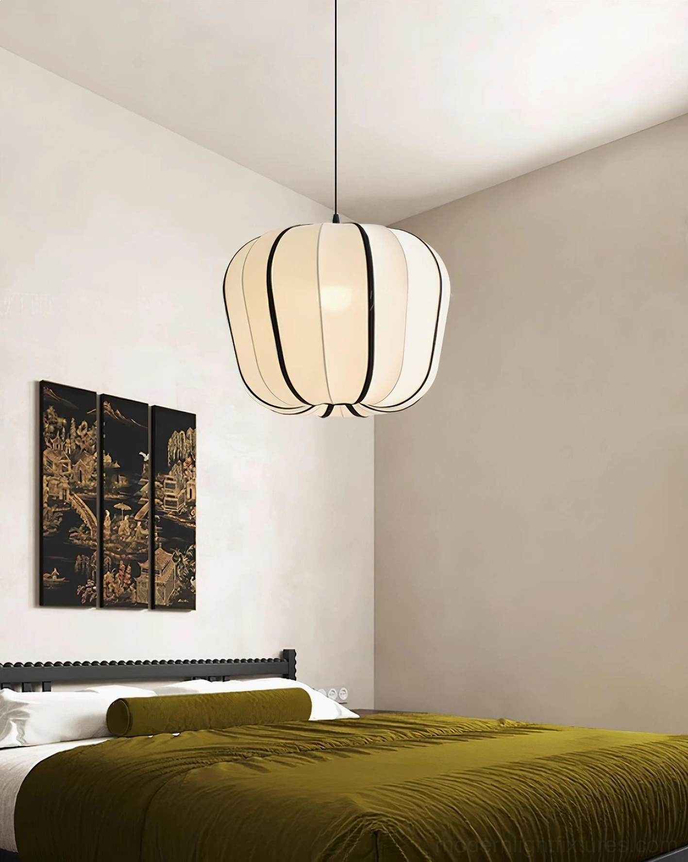 Valen contemporary fabric pendant light fixture multiple views style showcase
