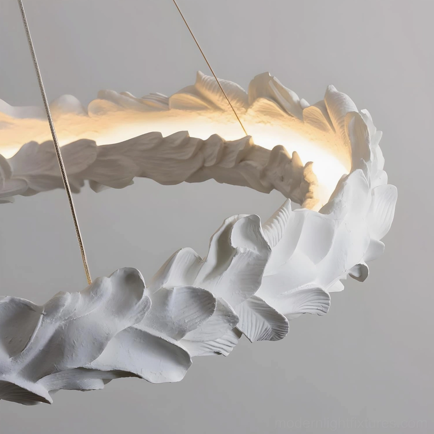 Vellora Ring Chandelier artistic architectural sculpture illuminated wreath