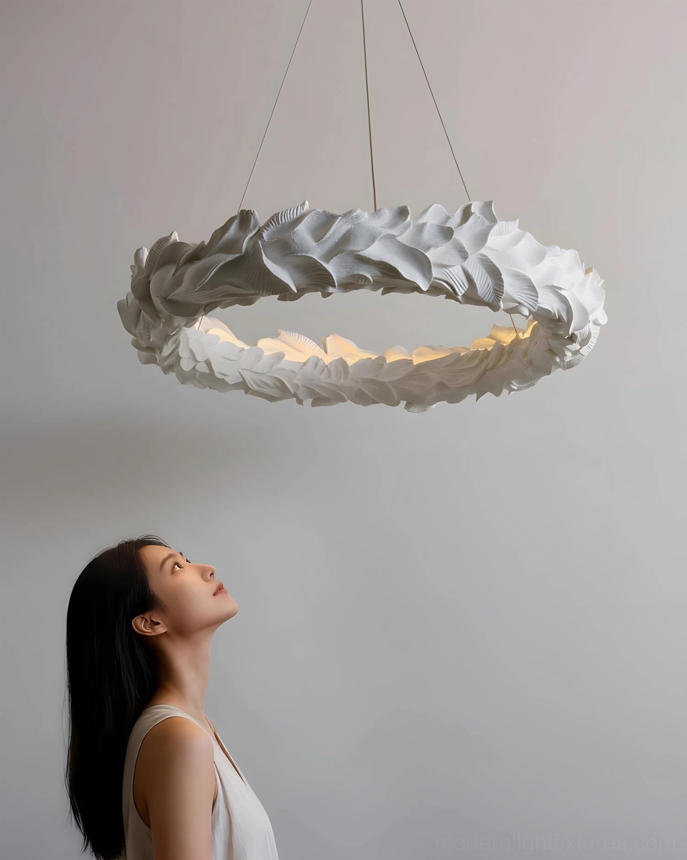 Vellora Ring Chandelier dining room focal point neoclassical romance minimalism