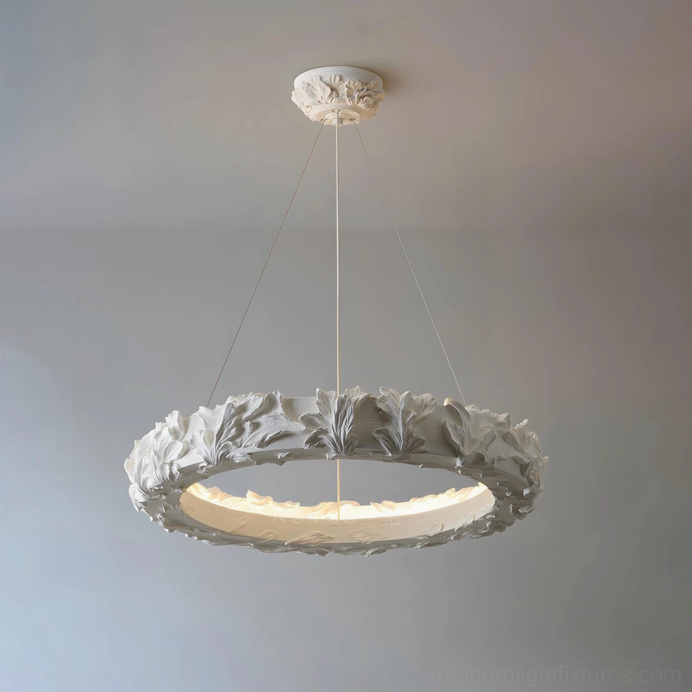 Vellora Ring Chandelier 82cm large size white finish 50000 hour LED lifespan