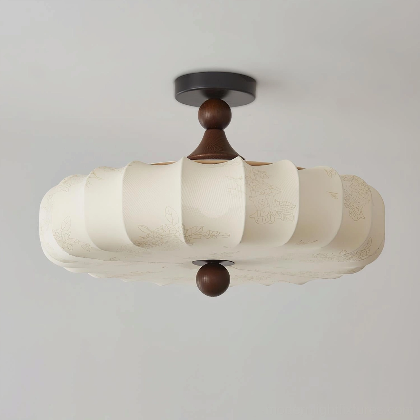 Velora warm dimmable ceiling light hallway entryway refined botanical motif lighting