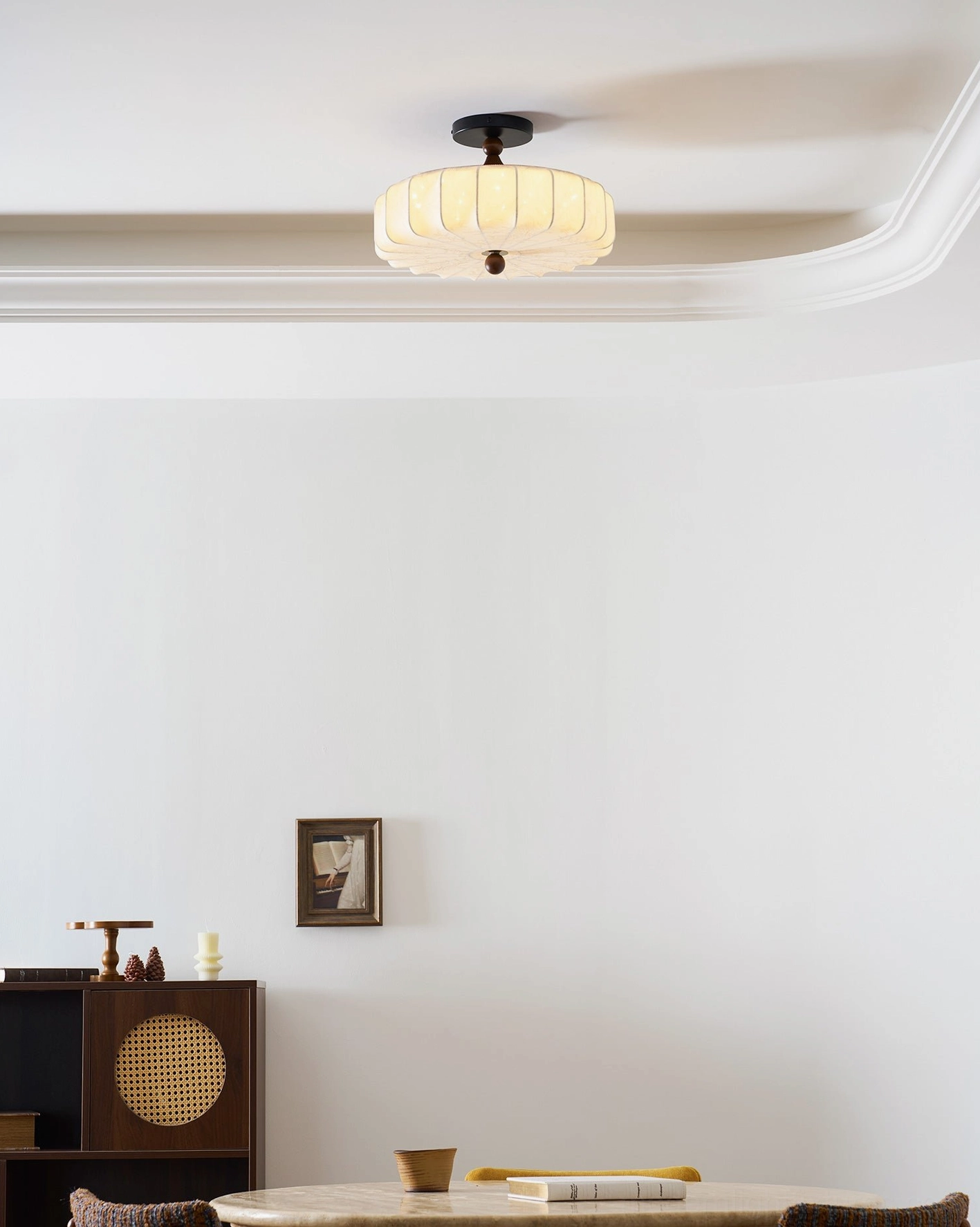 Velora dimmable fabric ceiling lamp home office library study warm light productivity