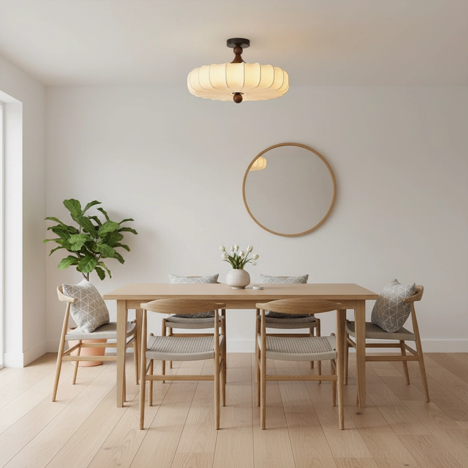 Velora embossed floral ceiling lamp Scandinavian interior functional modern aesthetic