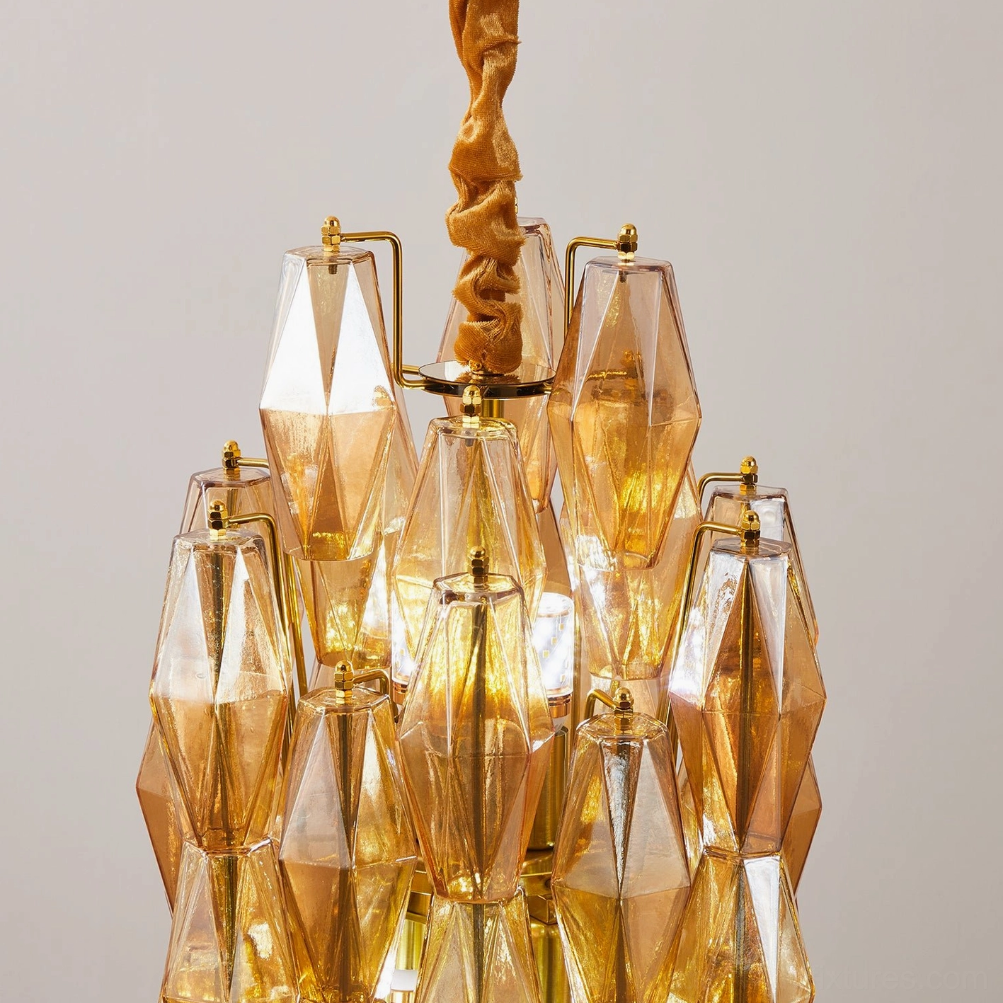 Velthra glass pendant chandelier mid-century modern luxury interior design accent