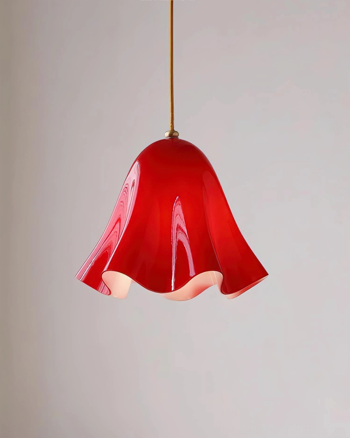 Vera glass pendant light in contemporary dining room with elegant table setting