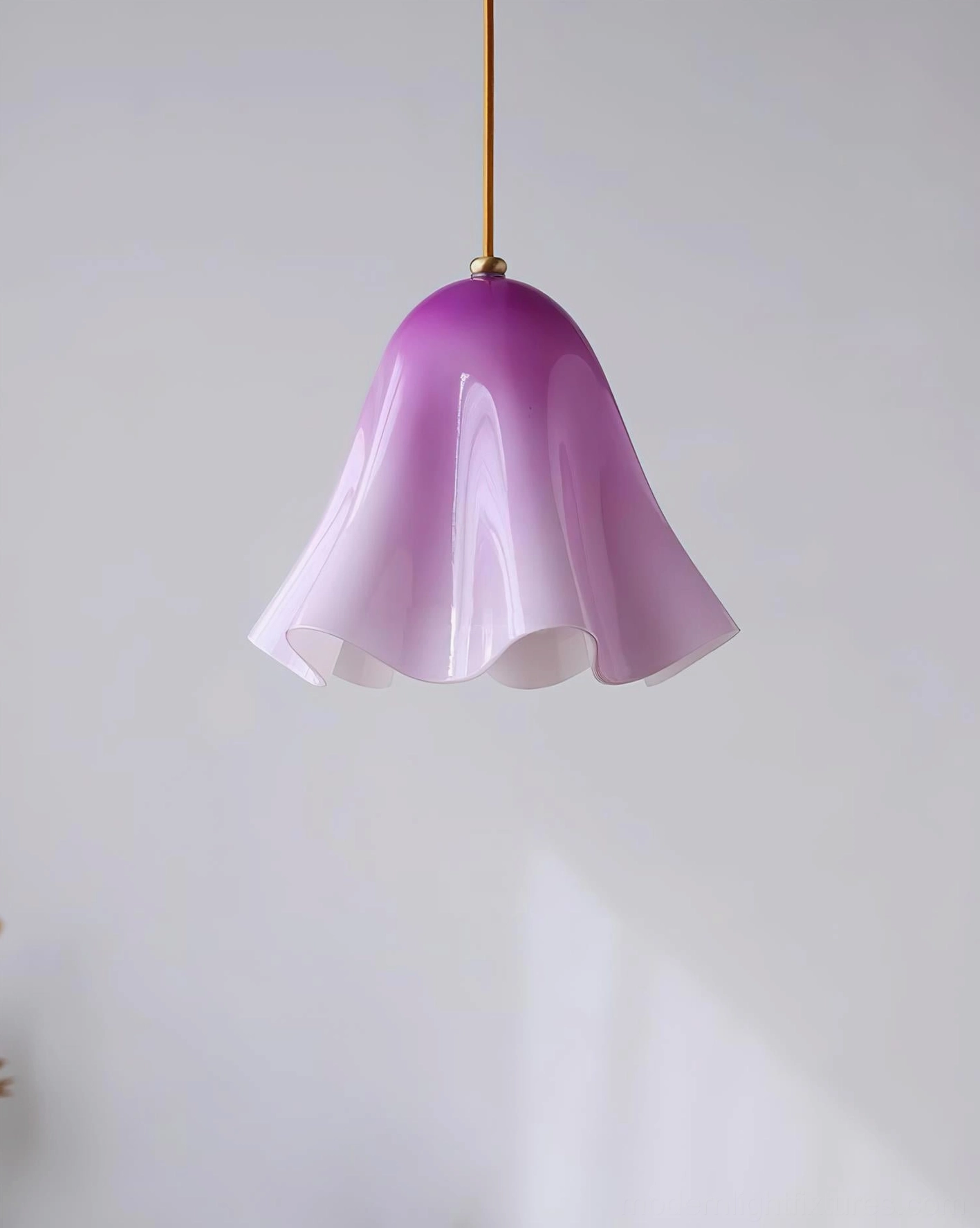 Vera red glass pendant light as statement piece in luxury residential interior design