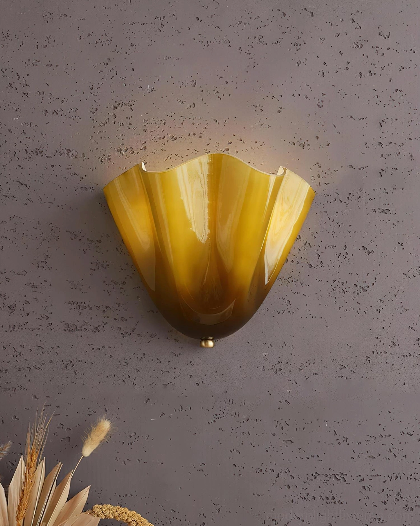 Vera wall sconce mounted at eye level on bedroom wall providing glare-free relaxation lighting