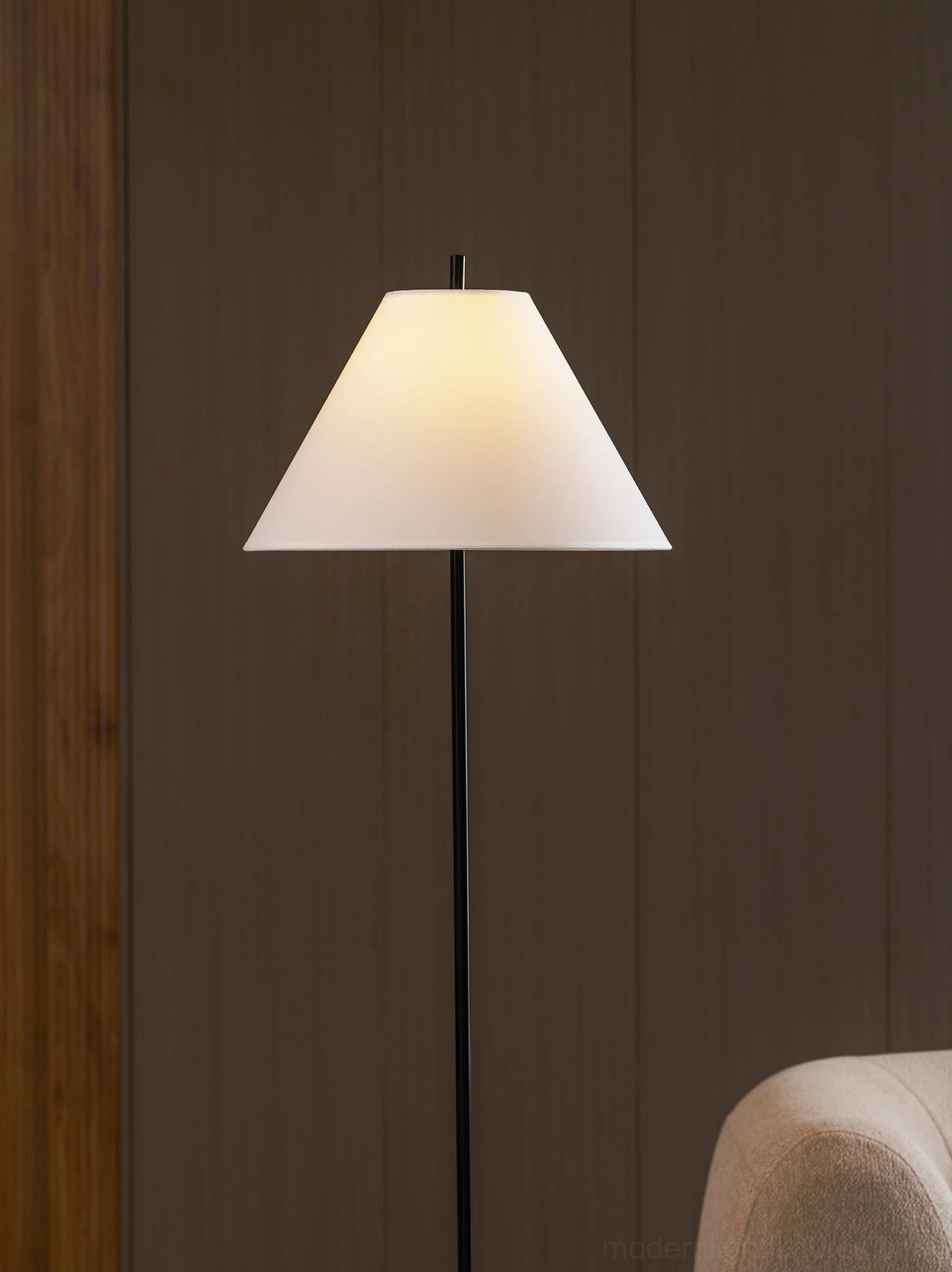 Verdant floor lamp multiple colors and finishes lifestyle product display