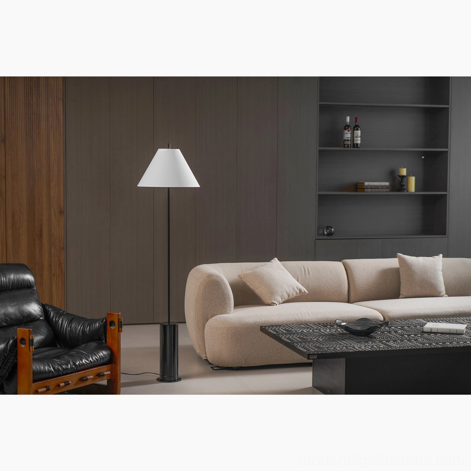 Green base Verdant modern floor lamp nature-inspired minimalist decor