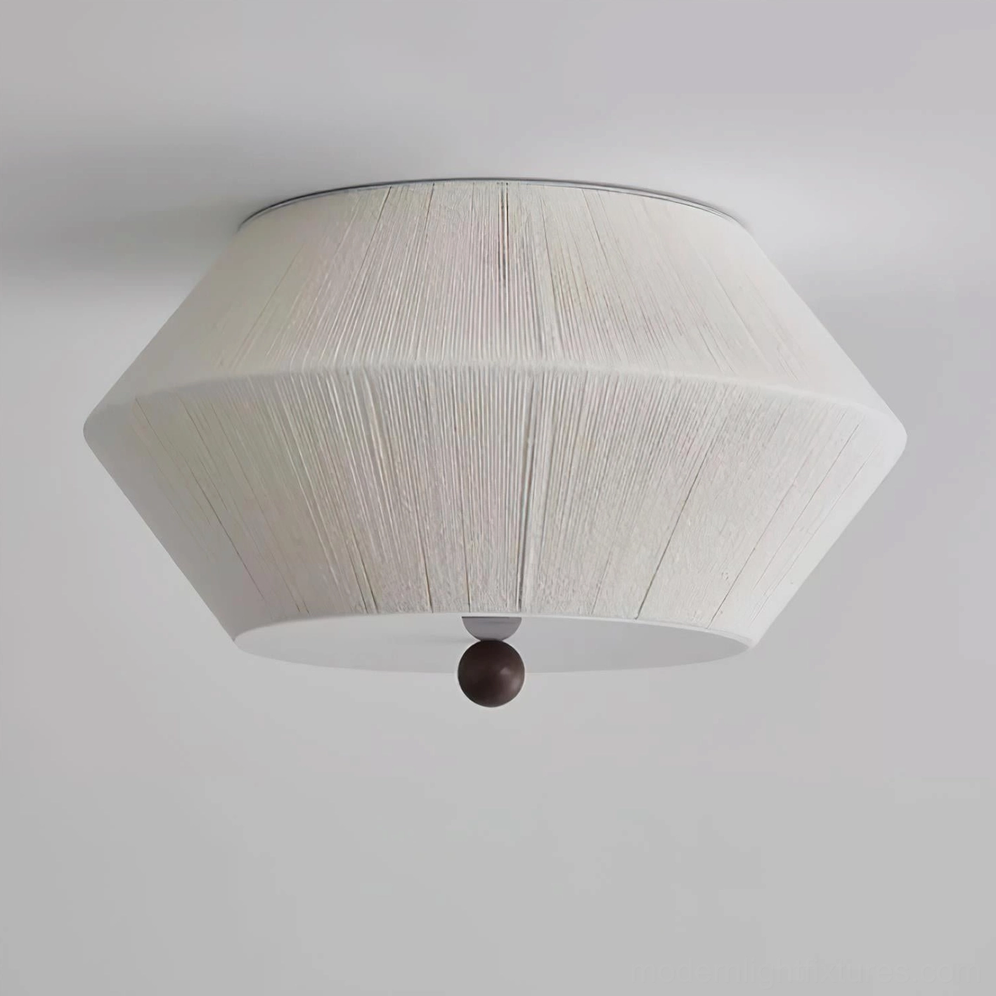 Versatile tapered fabric flush mount ceiling light adapting to multiple interior design styles and rooms