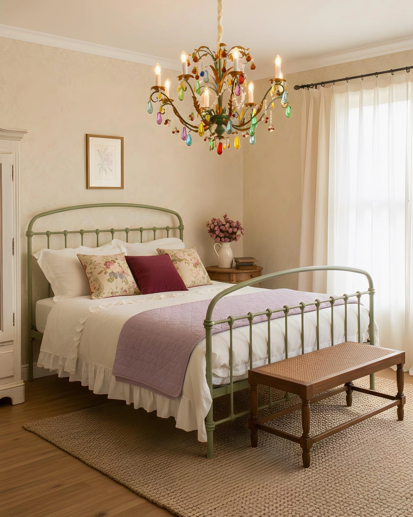 4-head Vibranza chandelier dimensions and sizing reference for small spaces