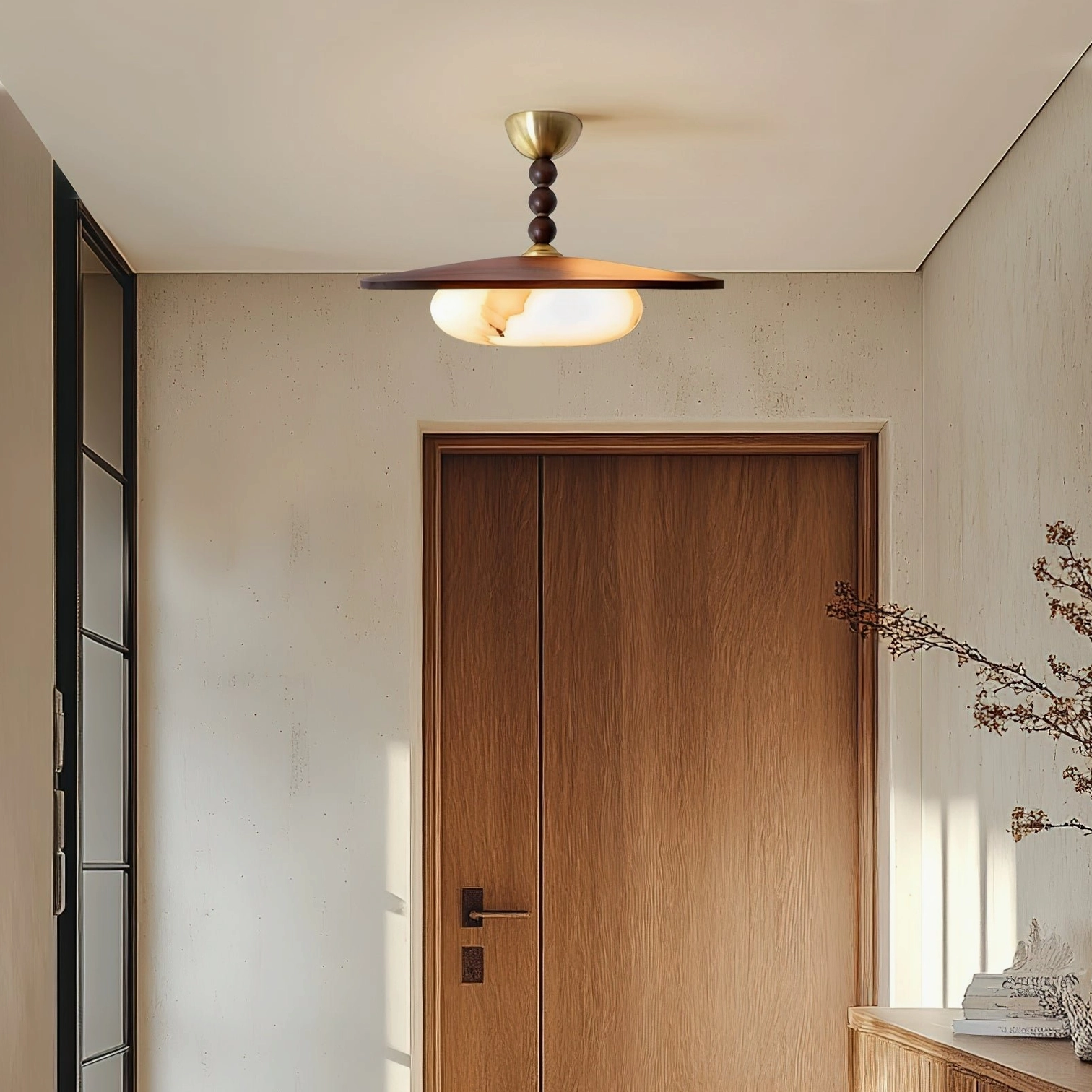 Vicenza warm white 3000K damp-rated ceiling light in modern bathroom space