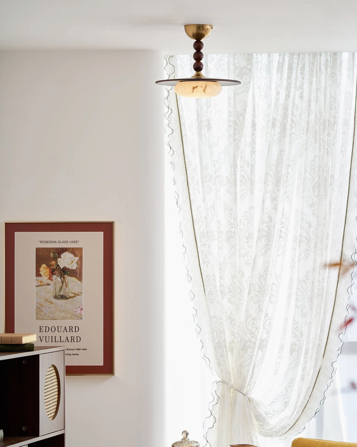 Vicenza mid-century modern ceiling light fixture in scandinavian-inspired bedroom